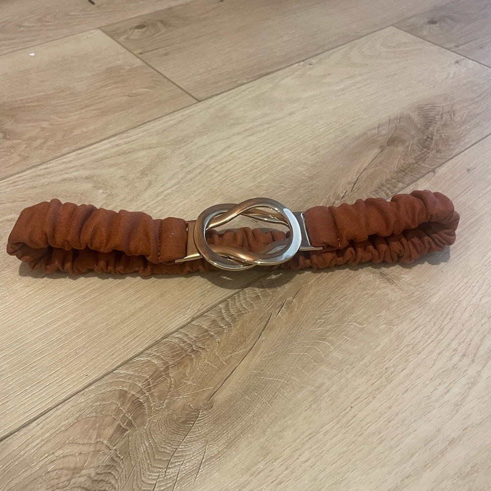 Elastic belt brown